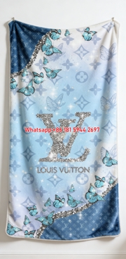 Butterfly Monogram Flannel Throw Blanket 324